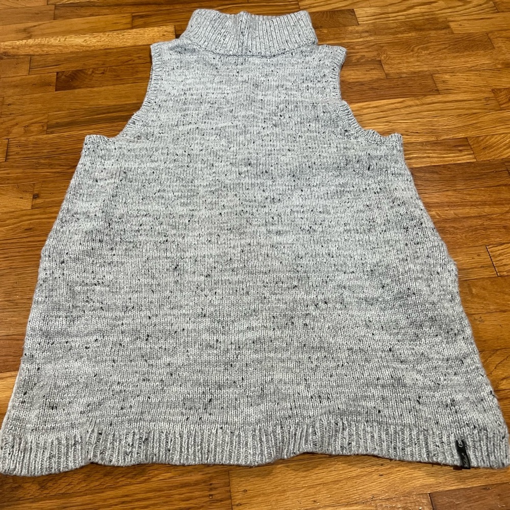 Woolrich Small Gray Sleeveless Long Line Turtleneck Sweater Women